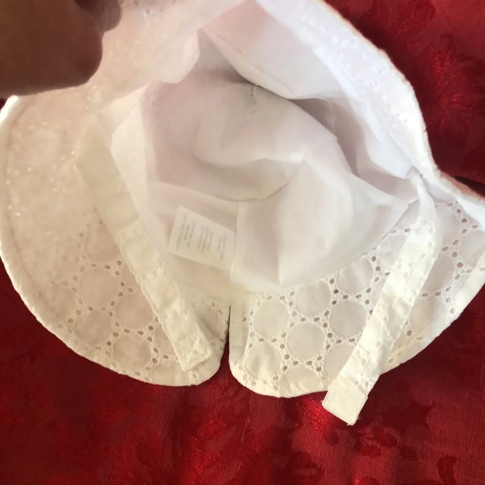 Sweet Baby Toddler girl white eyelet Sun hat